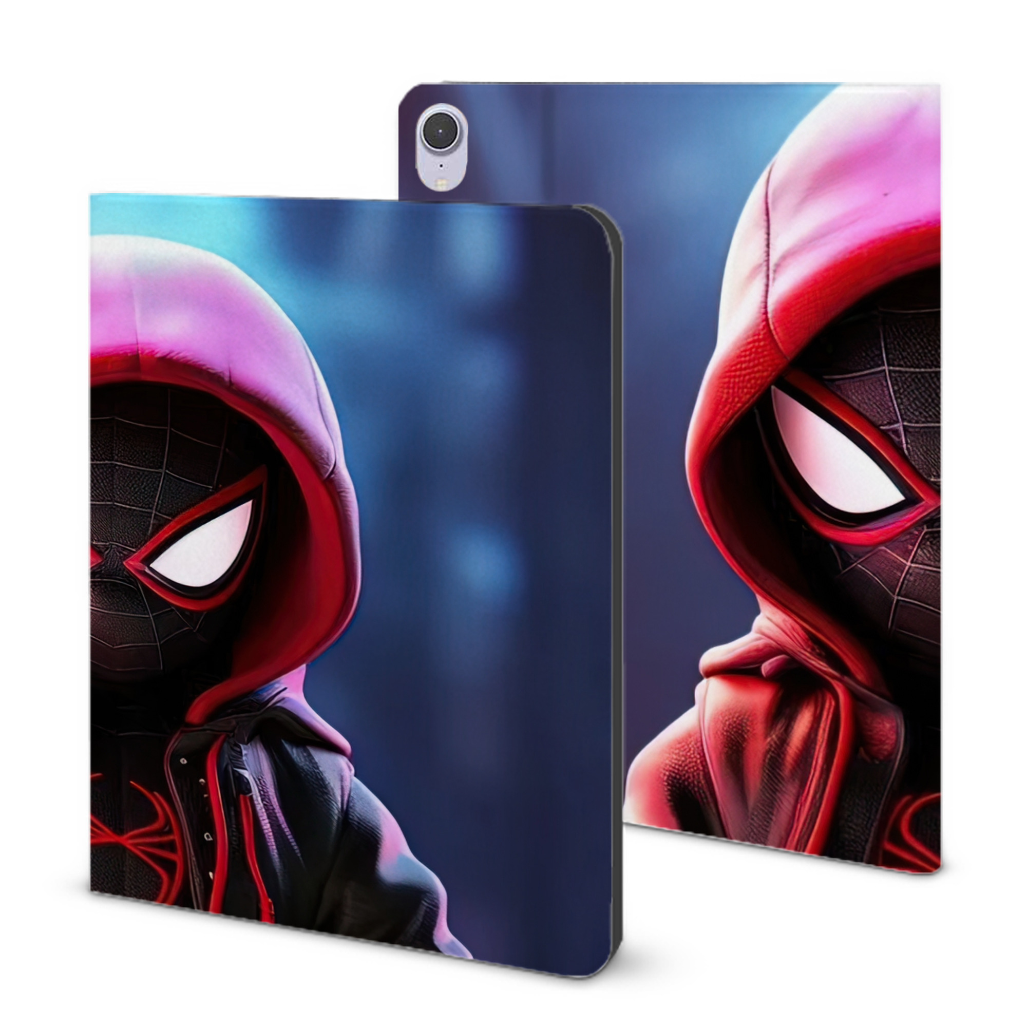 （画像用） Spider Man スパイダーマン IPad ケース ブック型 PUレザー TPU 耐衝撃 軽量 薄型 ペン収納なし 全面保護 IPad 各モデル対応